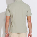RANCHO | regular fit knit shirt | sage
