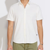 RANCHO | regular fit knit shirt | white