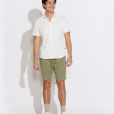 RANCHO | regular fit knit shirt | white