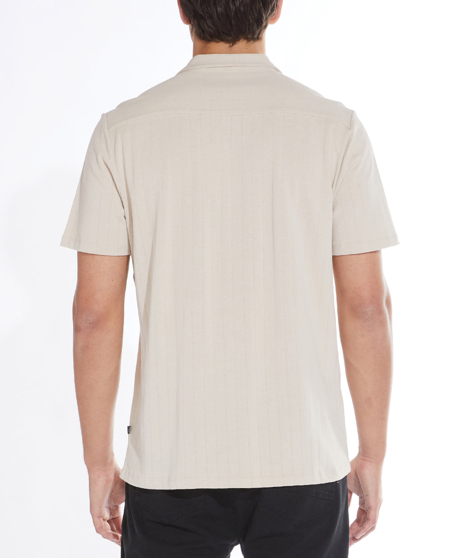 Dawson Knit Resort Shirt (Beige)