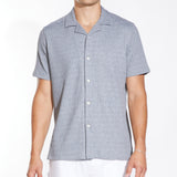 VIGGO | knit resort shirt | heather charcoal