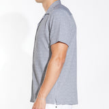 VIGGO | knit resort shirt | heather charcoal