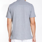 VIGGO | knit resort shirt | heather charcoal
