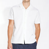 VIGGO | knit resort shirt | white