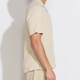 JAVIER | relaxed fit knit resort shirt | beige