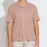 JAVIER | relaxed fit knit resort shirt | clay