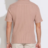JAVIER | relaxed fit knit resort shirt | clay