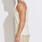 ORNOS | textured knit tank | cream
