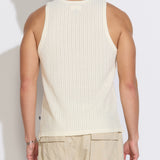 ORNOS | textured knit tank | cream