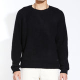 CURTIS | oversized fit plush raglan sweater | black