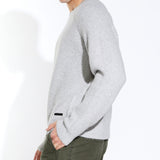 CURTIS | oversized fit plush raglan sweater | gray