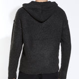 AVERY | oversized fit plush sweater hoodie | dark charcoal