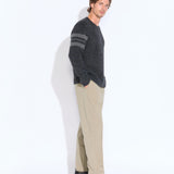 LOGAN | relaxed fit bouclé crewneck sweater | heather black
