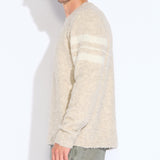 LOGAN | relaxed fit bouclé crewneck sweater | heather oatmeal