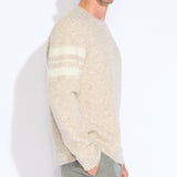 LOGAN | relaxed fit bouclé crewneck sweater | heather oatmeal
