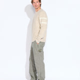 LOGAN | relaxed fit bouclé crewneck sweater | heather oatmeal