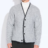 CAMBRIDGE | relaxed fit bouclé layered cardigan | heather gray
