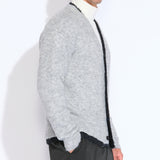 CAMBRIDGE | relaxed fit bouclé layered cardigan | heather gray