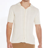 Beckett Sweater Knit Resort Shirt (Cream)