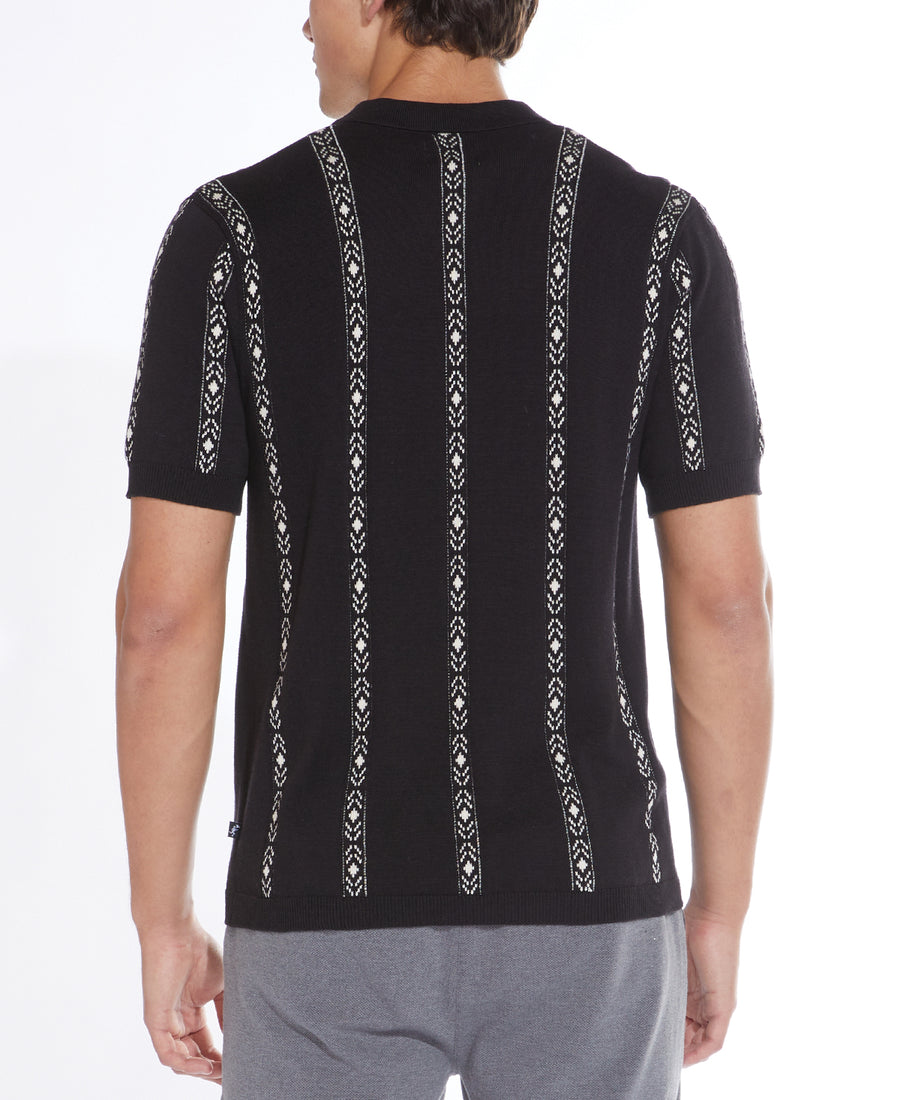 Ace Sweater Knit Shirt (Black)