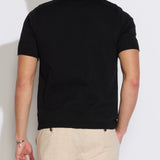 ZARAGOZA | resort sweater polo | black