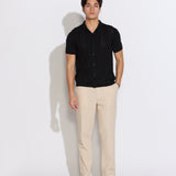 ZARAGOZA | resort sweater polo | black