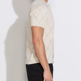 ALEPPO | full placket sweater polo | stone