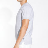 GRAVINA | sweater knit tee | heather light gray