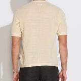 SHAFA | boxy fit sweater knit tee | natural