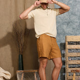 SHAFA | boxy fit sweater knit tee | natural