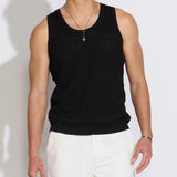 BUYUGO | sweater knit tank top | black