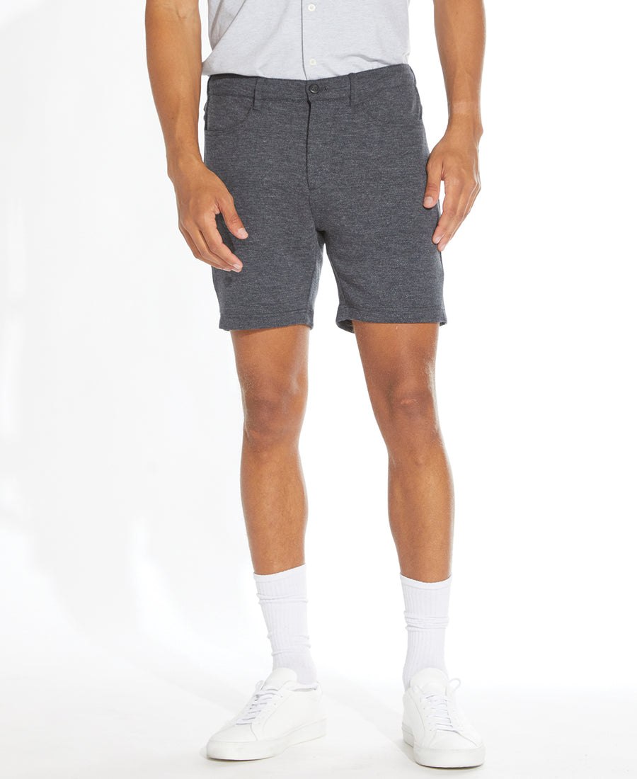Keith 6" Pique Short (Heather Charcoal)