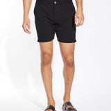 CLYDE | 6" tailored piqué knit short | black