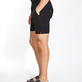 CLYDE | 6" tailored piqué knit short | black