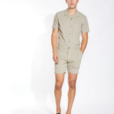 CLYDE | 6" tailored piqué knit short | khaki