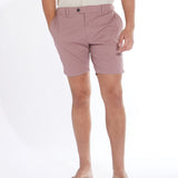 LUCAS | 6" tailored waist tab short | mauve