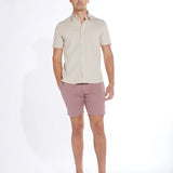 LUCAS | 6" tailored waist tab short | mauve