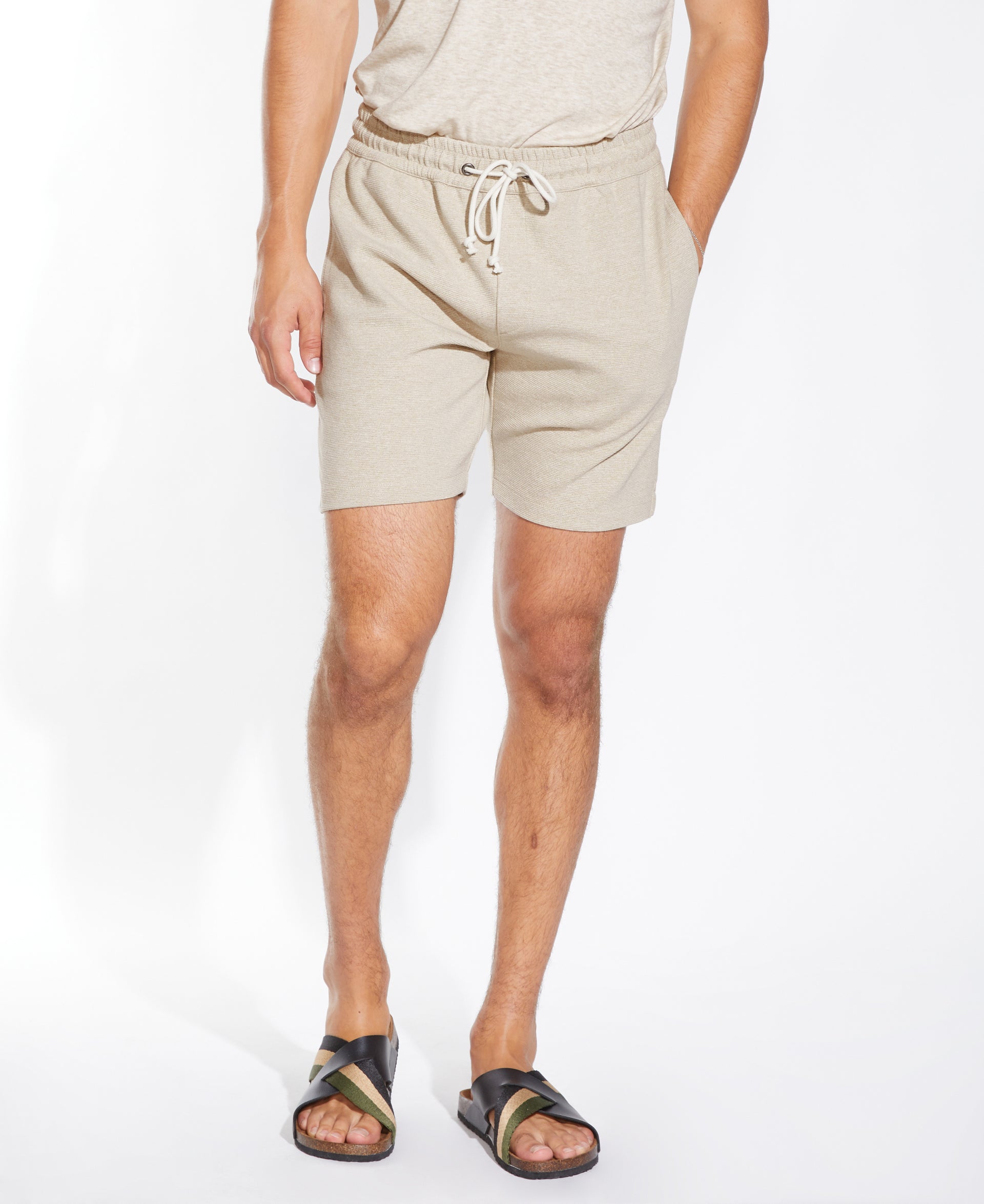 BRENDON | 7" active 2.0 lounge short | heather khaki