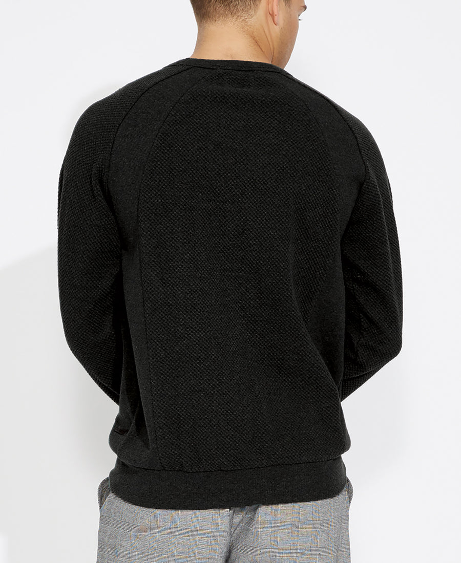 Maxson Raglan Pullover Sweatshirt (Black)