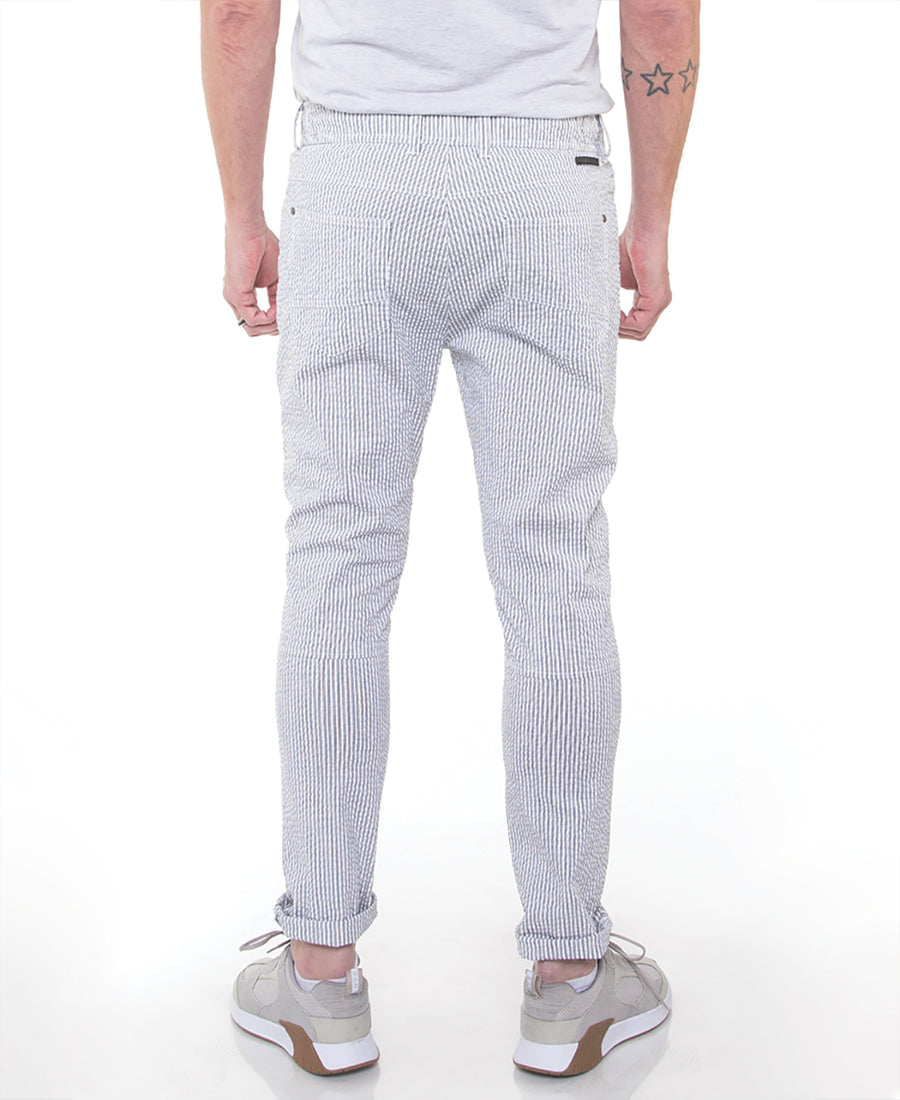 Sutra Seersucker Pants (Black/White)