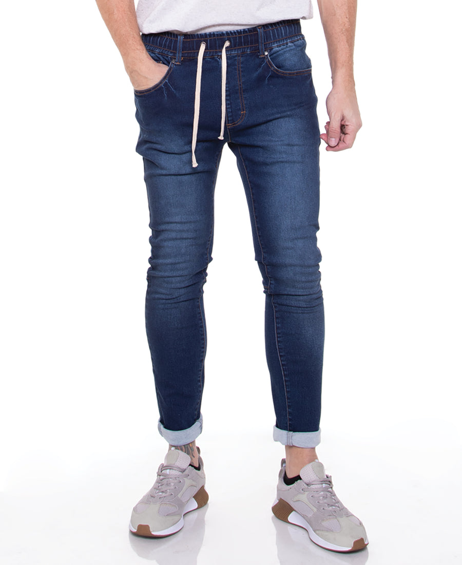 Palmer Knit Denim Joggers(Dark Stone Wash)