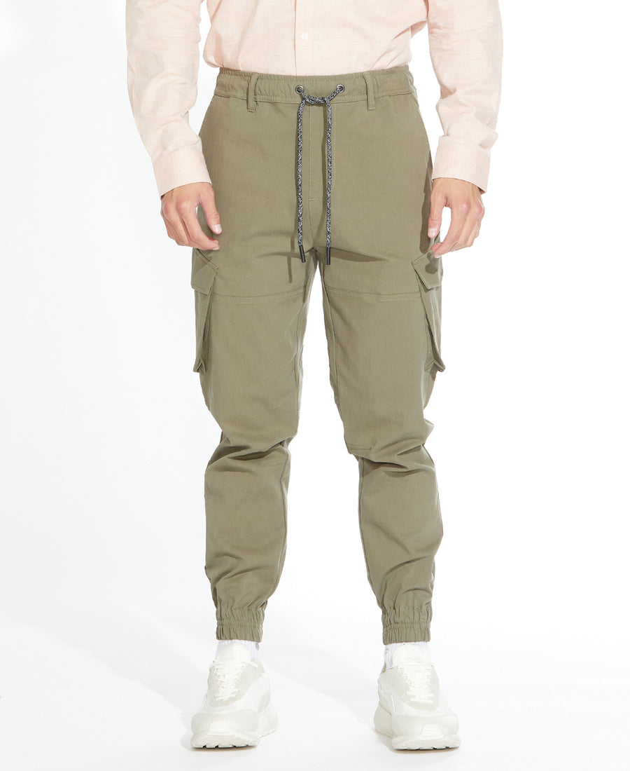 Kent Relaxed Cargo Jogger (Dark Olive)