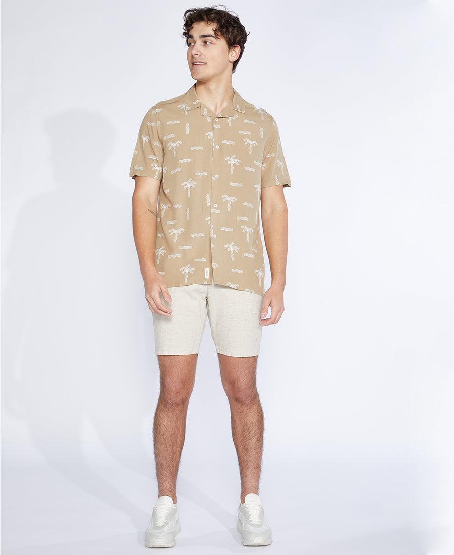 Kona Printed Resort Shirt (Khaki)