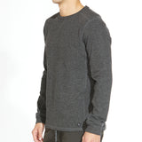 Baird Crewneck Long Sleeve Tee (Heather Dark Charcoal)