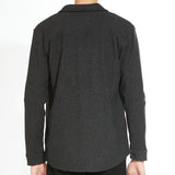 DURBIN | relaxed fit shirt jacket | heather black