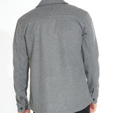 DURBIN | relaxed fit shirt jacket | heather charcoal