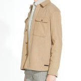 DURBIN | relaxed fit shirt jacket | heather khaki