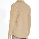 DURBIN | relaxed fit shirt jacket | heather khaki