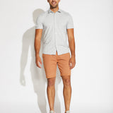 Paseo Button Up Knit Shirt (Heather Light Gray)