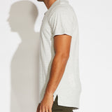 Riley Henley T-Shirt (Heather Light Gray)